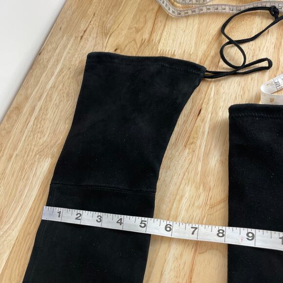 Stuart Weitzman NWOB Tipland Black Suede Over the Knee Boot Size 4M Stacked Heel - Picture 9 of 15